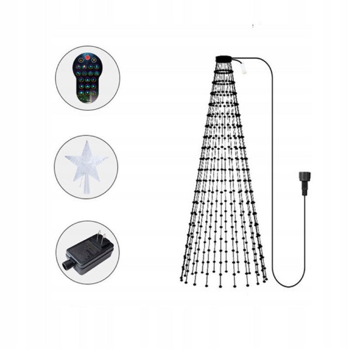 πβ¨Smart RGB Christmas Tree Waterfall Lights | DIY Patterns, Music Sync & App Control