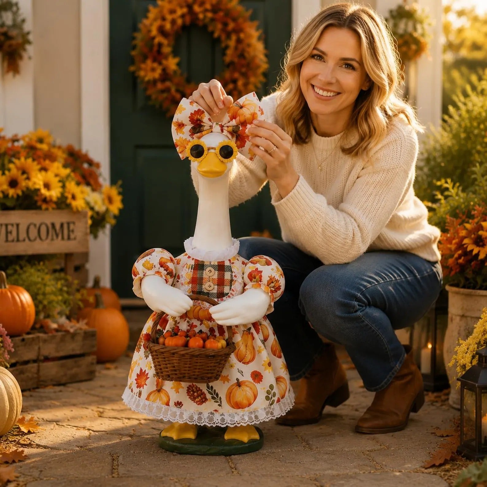 Harvest Blessings Porch Goose Outfit – Hero View