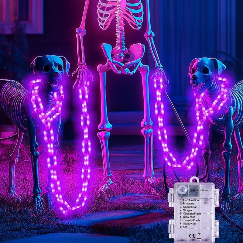👻10 FT Halloween String Lights with 8 Lighting Modes, Waterproof & Battery-Powered