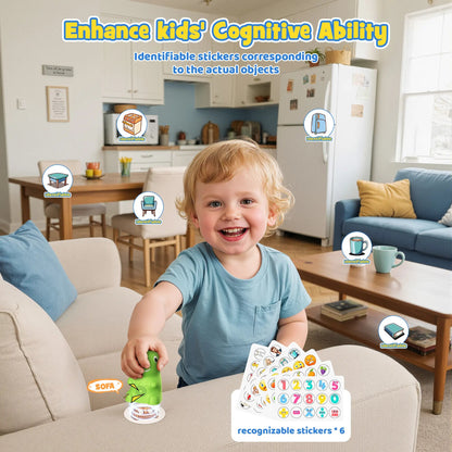 Dinosaur Talking Flash Cards – 148 Cards, 592 Words, 5 Categories, Interactive Learning Stickers