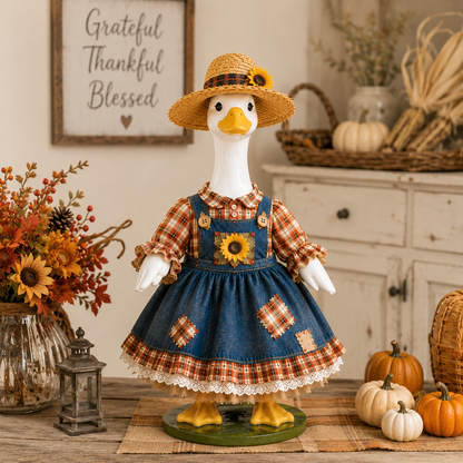 🌻  New 23" Sunflower Harvest Goose Outfit™ | Autumn Farmhouse Porch Decor
