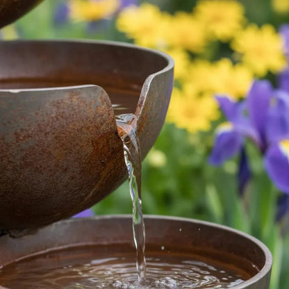 🔥Bring Life Back To Your Garden – Peaceful Cascading Rain Catcher Bird Bath For Welcoming Garden Wildlife🌿🐦