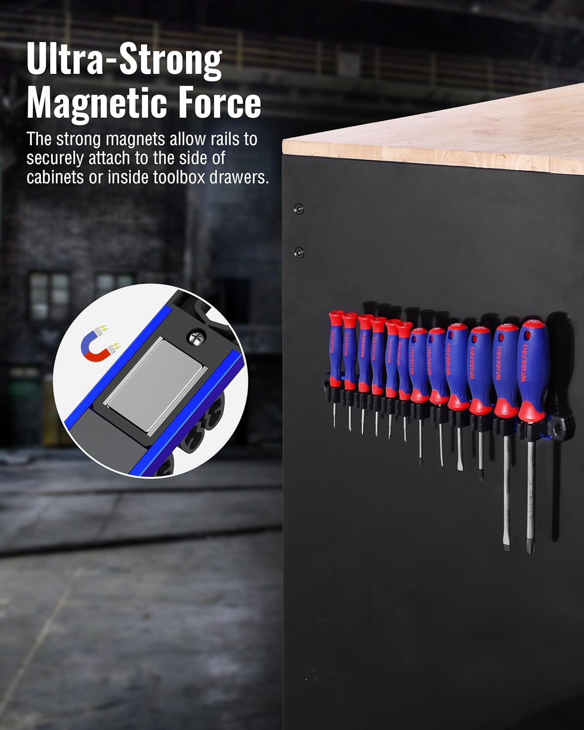 🧲🔧 2-PACK MAGNETIC SCREWDRIVER &amp; WRENCH ORGANIZER SET