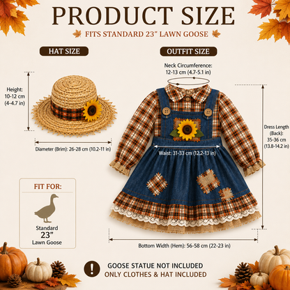 🌻  New 23" Sunflower Harvest Goose Outfit™ | Autumn Farmhouse Porch Decor