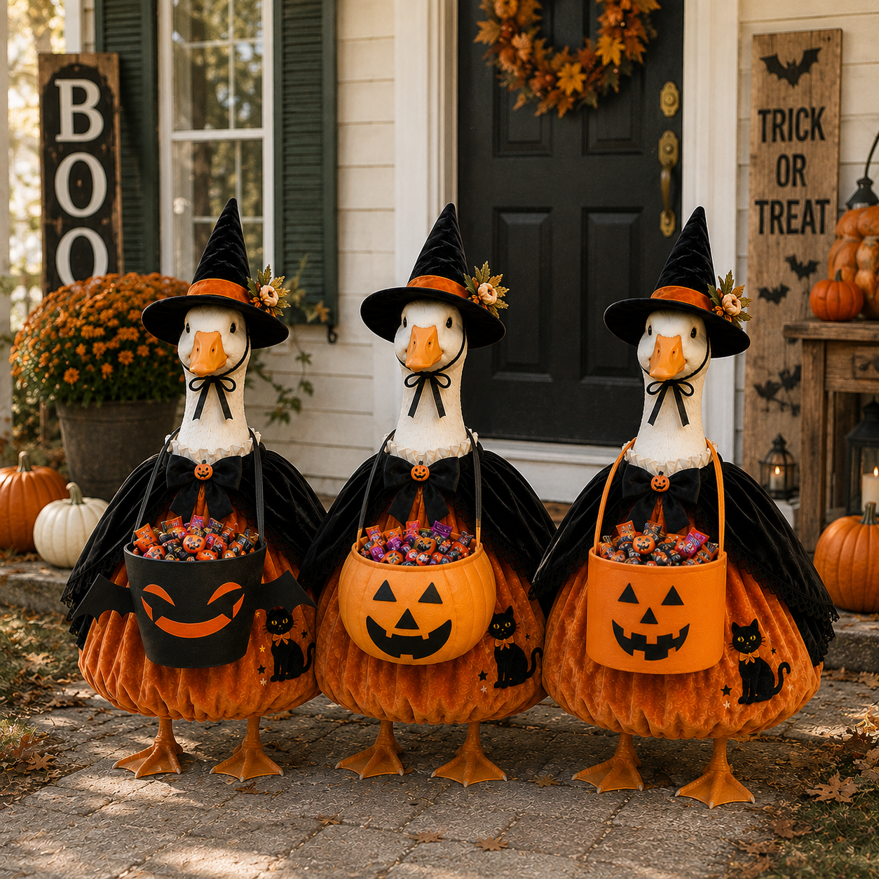 🎃 Vintage Velvet Witch Goose Outfit™ | Welcome Trick-or-Treaters in Style