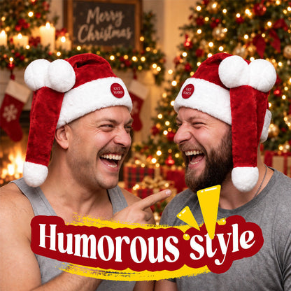🎅 Funny Moving Santa Hat – Fun Christmas Party Accessory