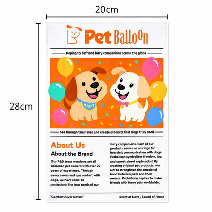 Durable Newspaper Pet Balloon Dog Toy - Crinkle Chew for Boredom Relief, Teeth Cleaning, Interactive Play - Safe, Non-Toxic, Washable, Quick-Dry