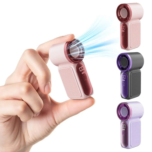 Mini Handheld Fan with LED Display