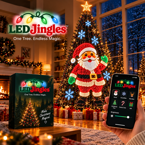 🎄✨Smart RGB Christmas Tree Waterfall Lights | DIY Patterns, Music Sync & App Control
