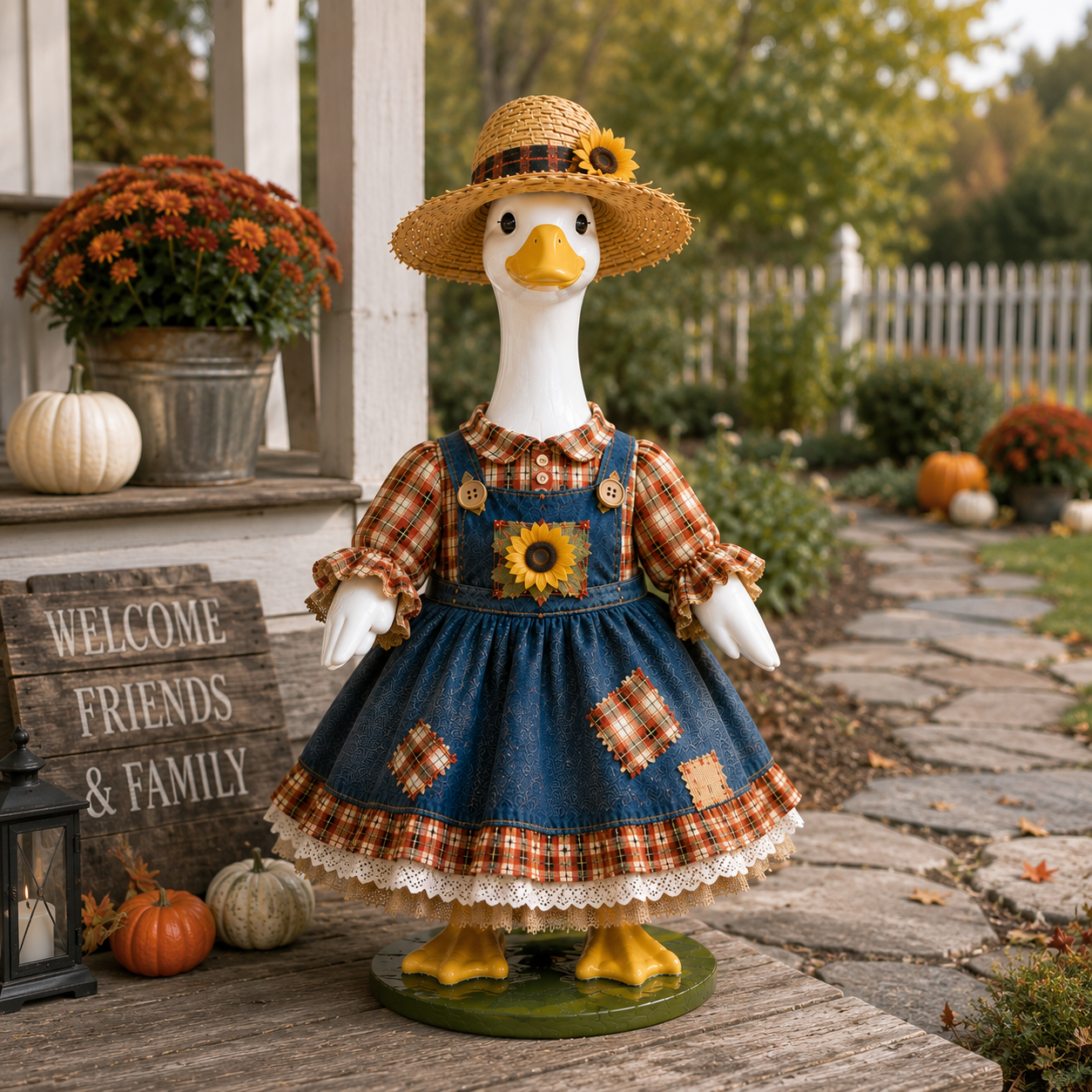 🌻  New 23" Sunflower Harvest Goose Outfit™ | Autumn Farmhouse Porch Decor