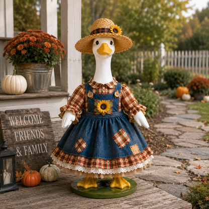 🌻  New 23" Sunflower Harvest Goose Outfit™ | Autumn Farmhouse Porch Decor