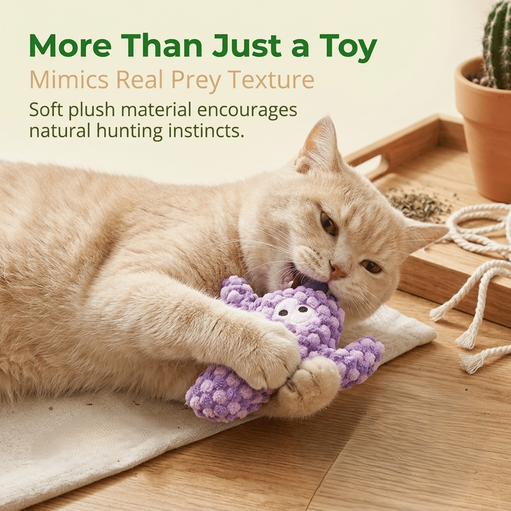 🔥Handmade Soft Cactus Kitten Chew Toys with Natural Catnip