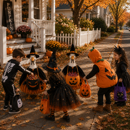 🎃 Vintage Velvet Witch Goose Outfit™ | Welcome Trick-or-Treaters in Style