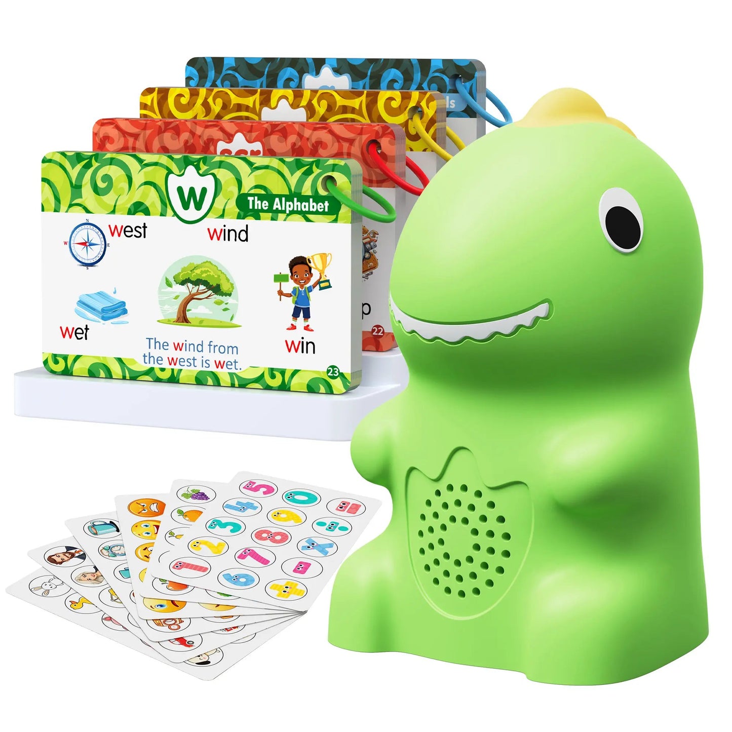 🦖Dinosaur Talking Flash Cards for Kids-148 Cards & 592 Words