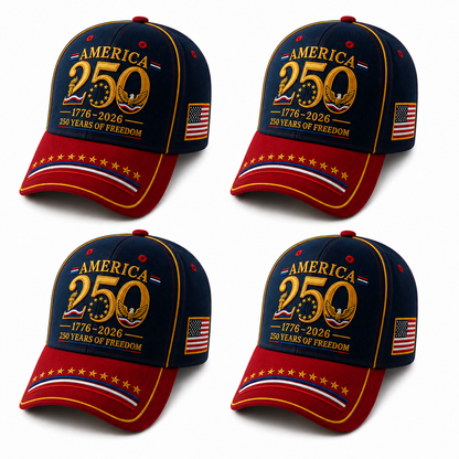 🔥 Father’s Day Sale - ❤️ America 250th Anniversary Freedom Embroidered Baseball Cap