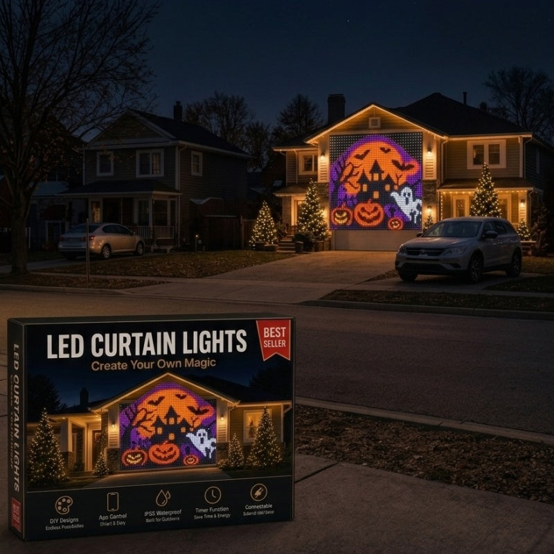 🎃 Halloween Smart DIY Programmable Curtain Lights – Make Your House the Spookiest on the Block