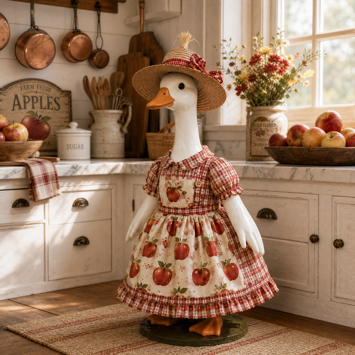 🍎  New 23" Apple Picking Goose Outfit™ | Fall Harvest Porch Decor