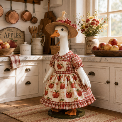 🍎  New 23" Apple Picking Goose Outfit™ | Fall Harvest Porch Decor