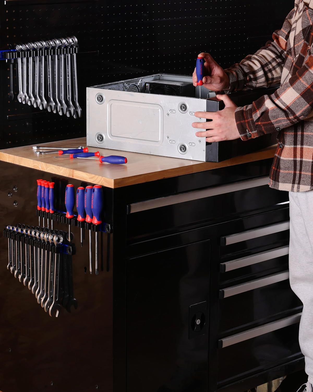 🧲🔧 2-PACK MAGNETIC SCREWDRIVER &amp; WRENCH ORGANIZER SET