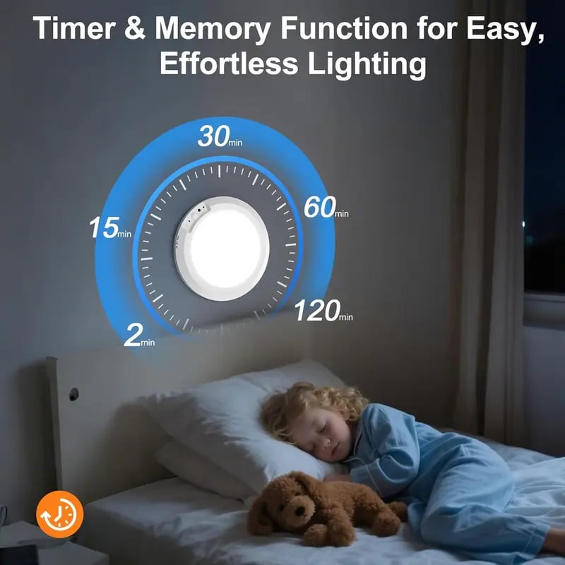 🔌Rechargeable Magnetic Wireless Motion Sensor Ceiling Light with Remote💡