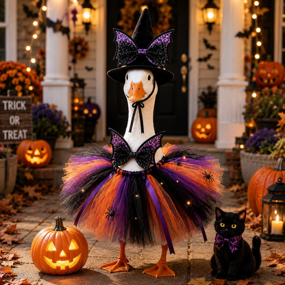 🧙New 23" Halloween Witch Goose Outfit™ | Spooky Porch Decor