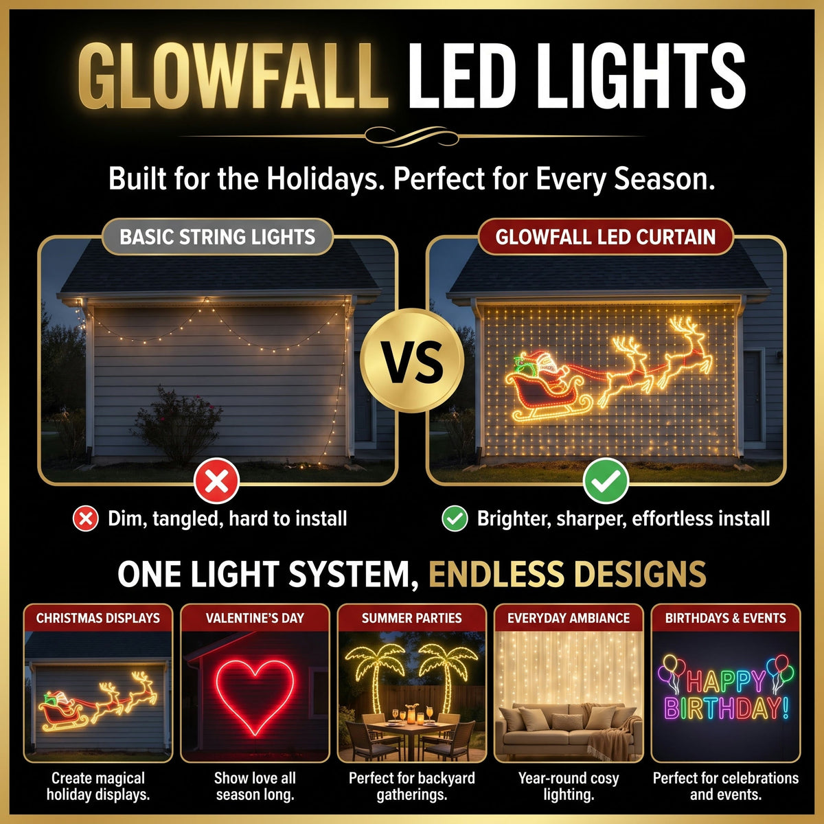 🎄✨ DIY Programmable Curtain Lights – Design Your Own Christmas Glow