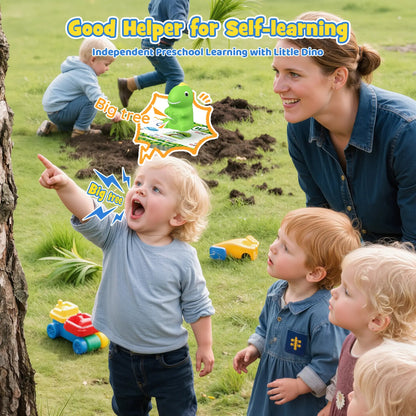Dinosaur Talking Flash Cards – 148 Cards, 592 Words, 5 Categories, Interactive Learning Stickers