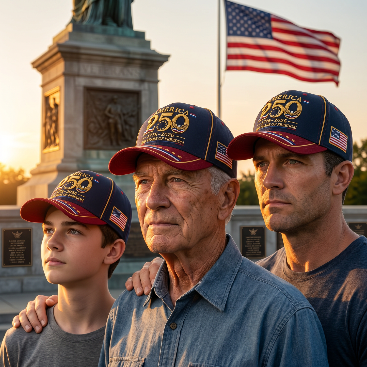 🔥 Father’s Day Sale - ❤️ America 250th Anniversary Freedom Embroidered Baseball Cap