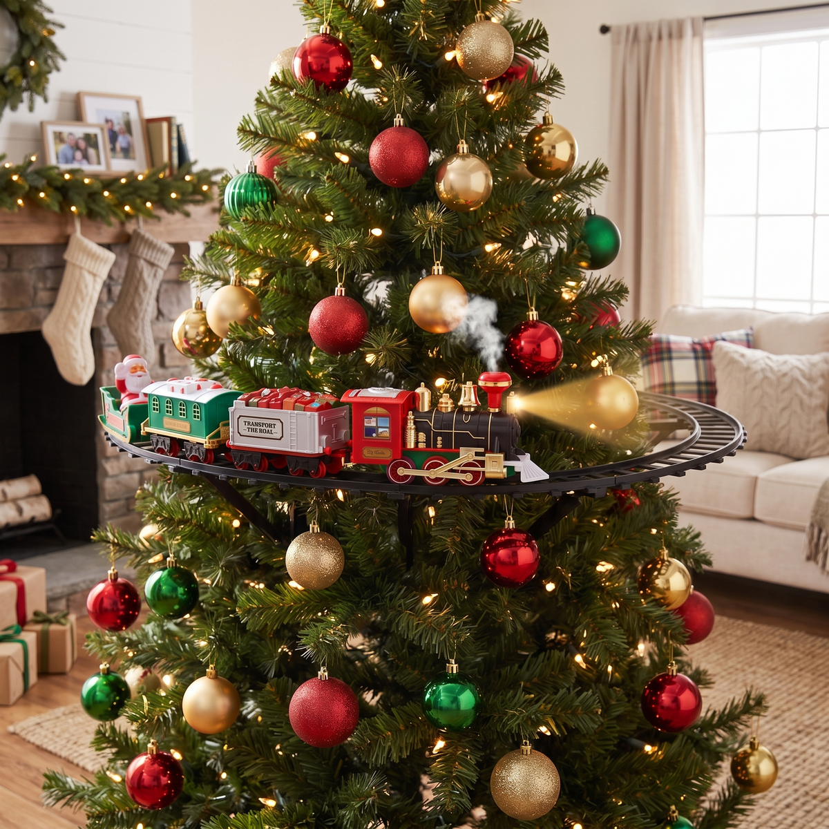 🚂 Vintage Puffing Steam Christmas Tree Train | Bring Back Classic Christmas Magic