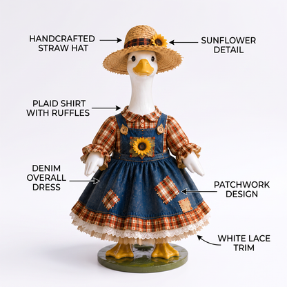 🌻  New 23" Sunflower Harvest Goose Outfit™ | Autumn Farmhouse Porch Decor