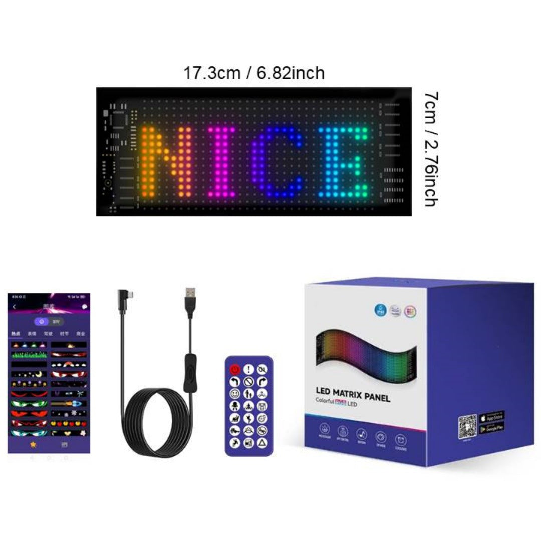 🚗 Smart LED Pixel Car Display – App-Controlled DIY Text & Animations
