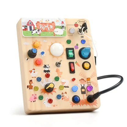 FARM LED Busy Board with Lights & Switches, Ages 1–3