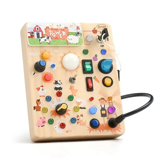 FARM LED Busy Board with Lights & Switches, Ages 1–3