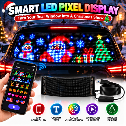 🚗 Smart LED Pixel Car Display – App-Controlled DIY Text & Animations