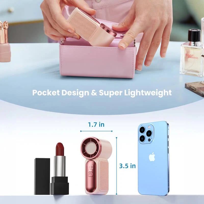 Mini Handheld Fan with LED Display