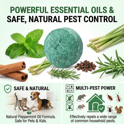 🎁HOT DEAL – Up to 49% OFF🔥🟢 Natural Peppermint Rodent Repellent Tablets – 12 Pack