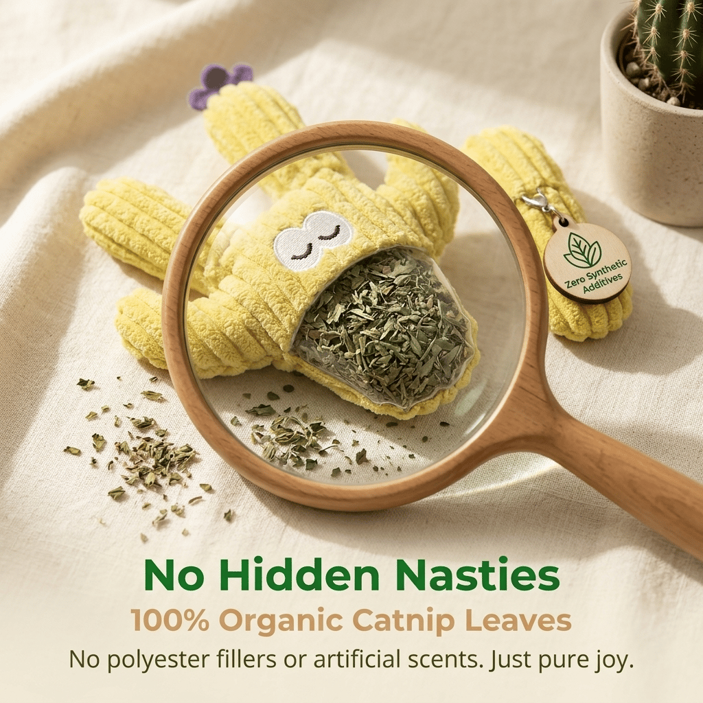 🔥Handmade Soft Cactus Kitten Chew Toys with Natural Catnip