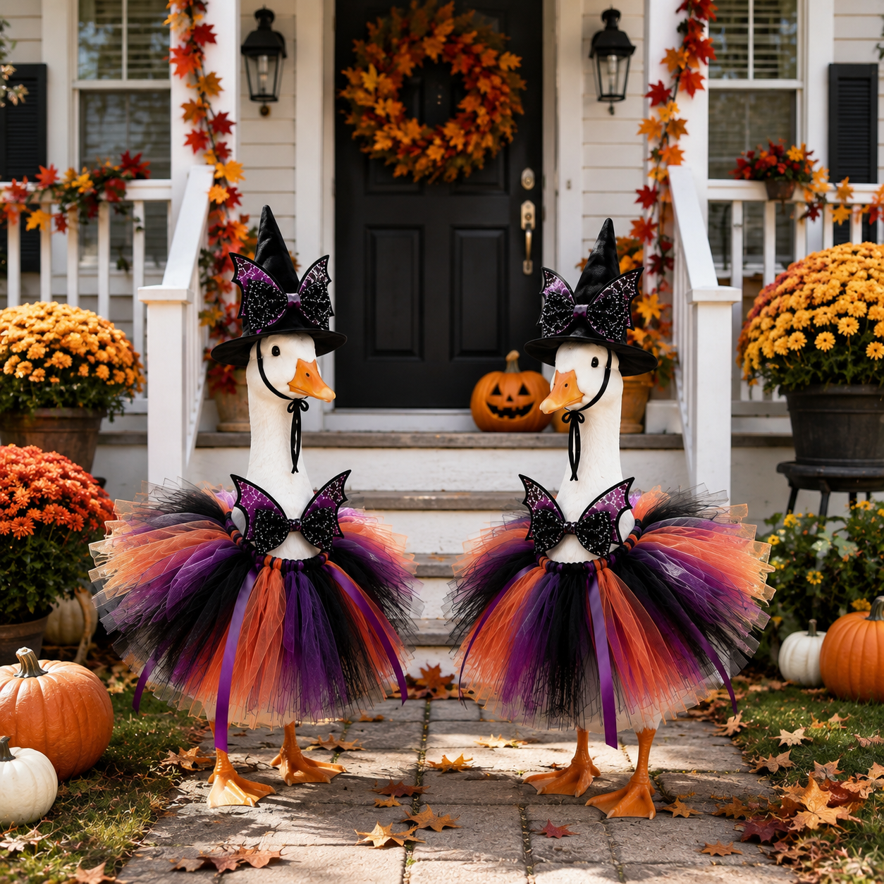 🧙New 23" Halloween Witch Goose Outfit™ | Spooky Porch Decor