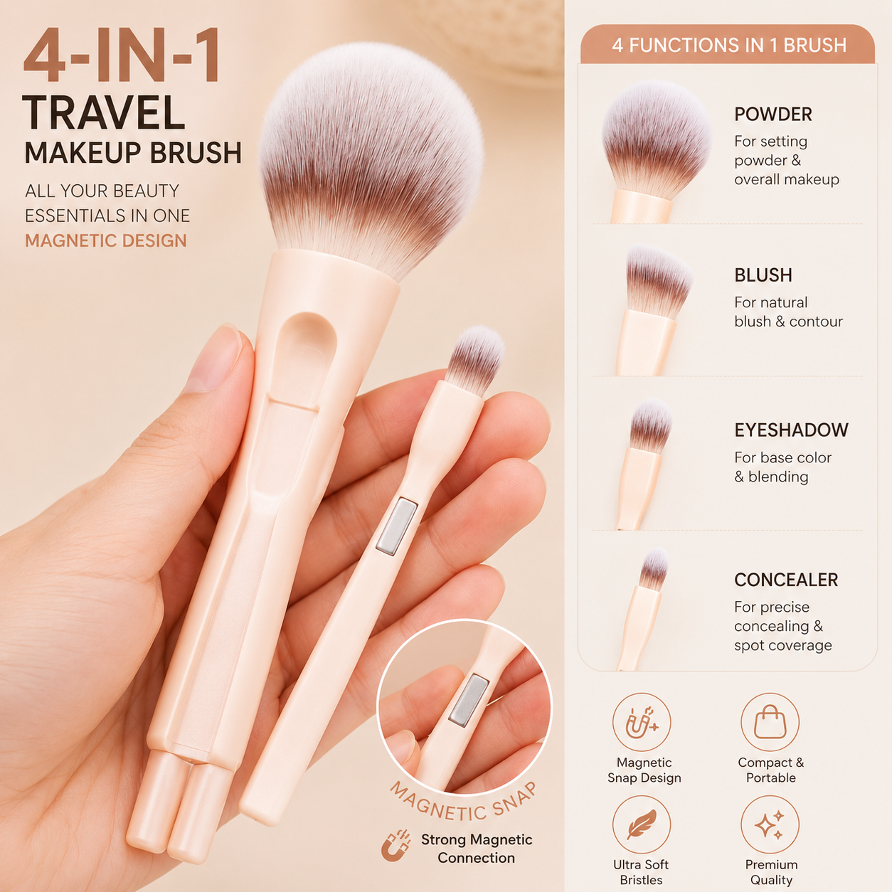 SnapBrush™The Makeup Brush That Finally Fixed My Makeup Bag