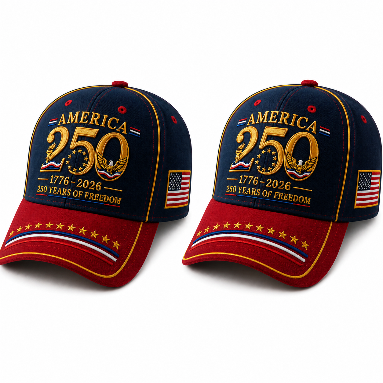 🔥 Father’s Day Sale - ❤️ America 250th Anniversary Freedom Embroidered Baseball Cap