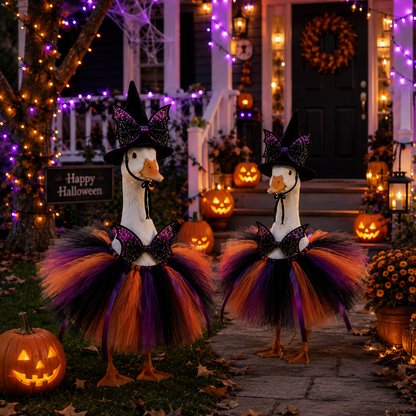🧙New 23" Halloween Witch Goose Outfit™ | Spooky Porch Decor