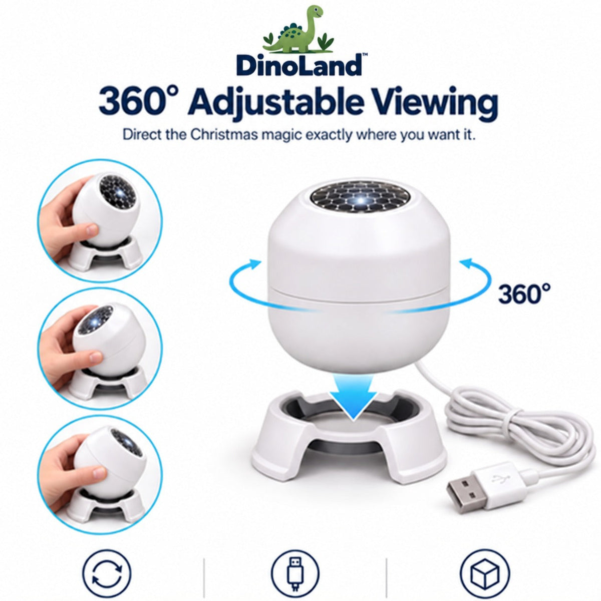 🦕Dinosaur Projector Light – 360° Rotating Prehistoric Adventure Night Light