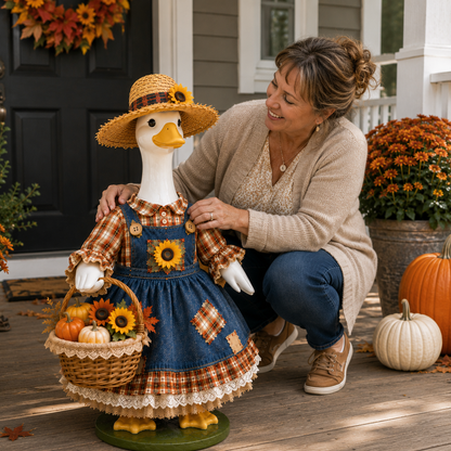 🌻  New 23" Sunflower Harvest Goose Outfit™ | Autumn Farmhouse Porch Decor