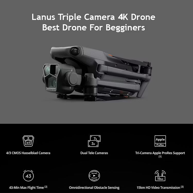 🚁 4K HD Camera Drone – 📦 Foldable · Easy to Fly · Long Battery Life