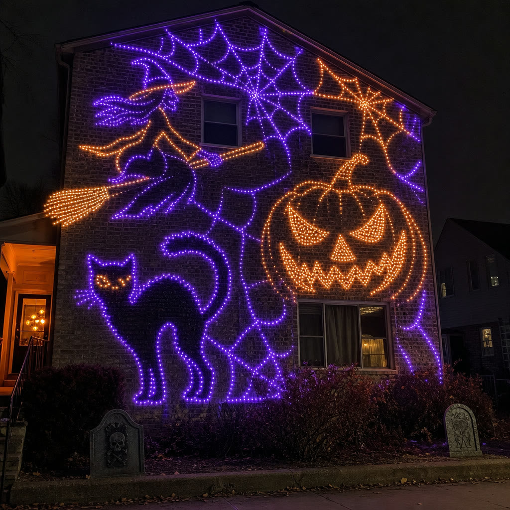🎃 Halloween Smart DIY Programmable Curtain Lights – Make Your House the Spookiest on the Block