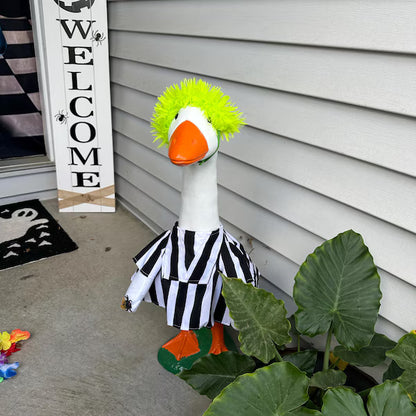 🦢VALORS TOP™Halloween Costume Porch Goose Outfit for 23" Plastic/ Cement Goose Statues