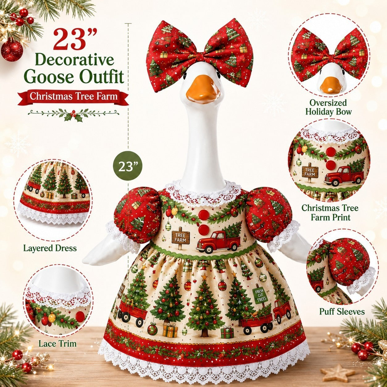 2026 New Christmas Collection 🎄 23 Inch Lawn Goose Outfit | Christmas Tree Farm Holiday Porch Decor