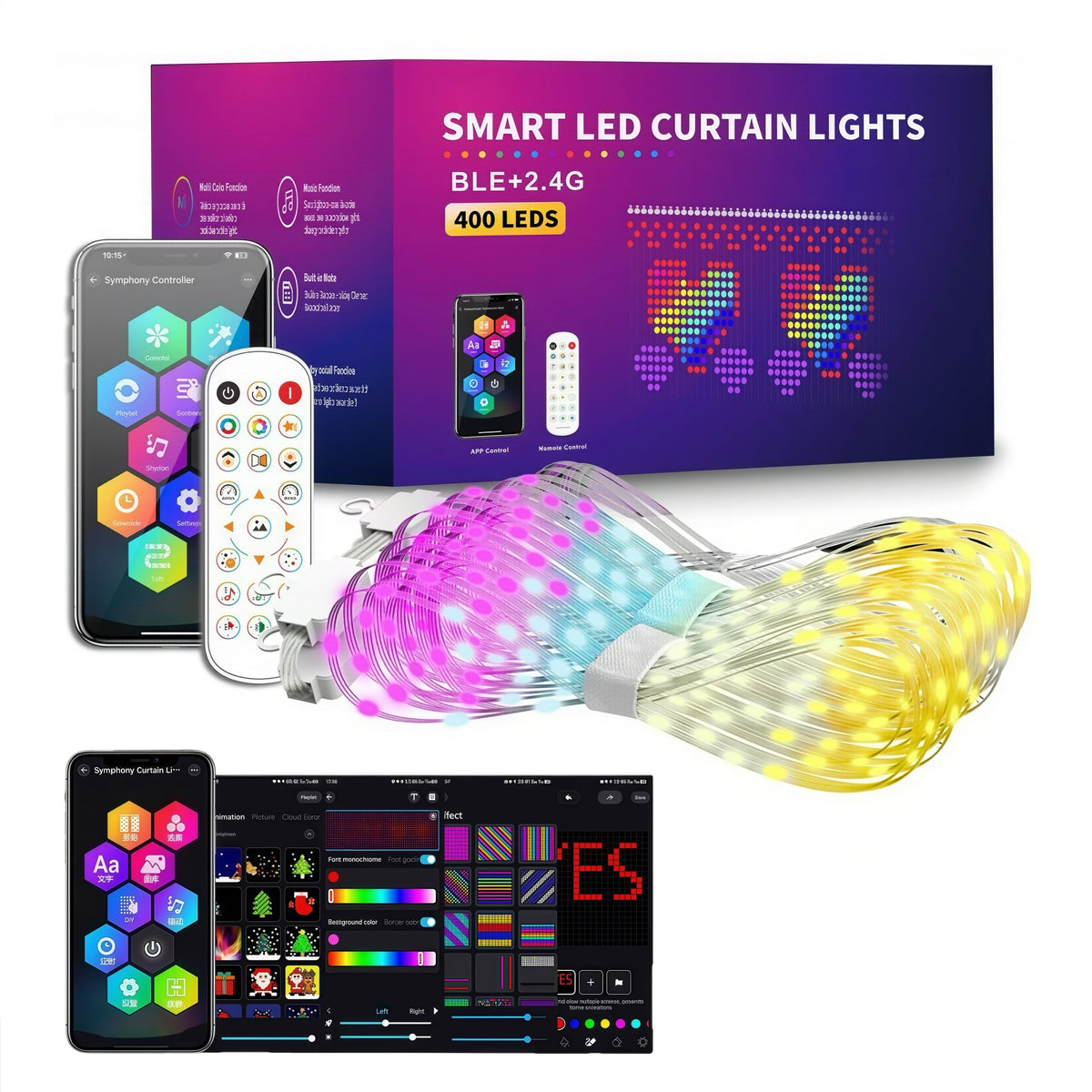 🎃 Halloween Smart DIY Programmable Curtain Lights – Make Your House the Spookiest on the Block