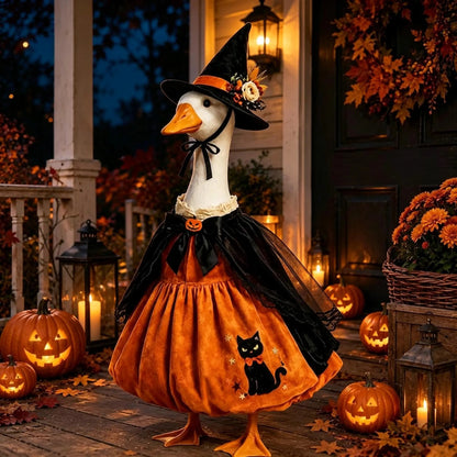 🎃 Vintage Velvet Witch Goose Outfit™ | Welcome Trick-or-Treaters in Style