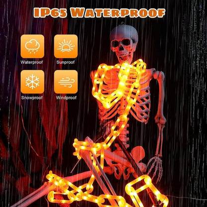 👻10 FT Halloween String Lights with 8 Lighting Modes, Waterproof & Battery-Powered